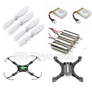 JJRC H8 Mini parts-23 Propellers(4pcs) & Motor(4pcs) & Upper and bottom shell cover & 150mah battery(2pcs) For JJRC H8 MINI Drone,H8 Quadcopter